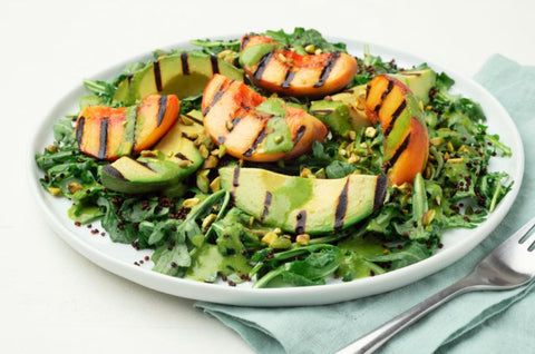 Summer Recipes - GRILLED CALIFORNIA AVOCADO AND PEACH SALAD