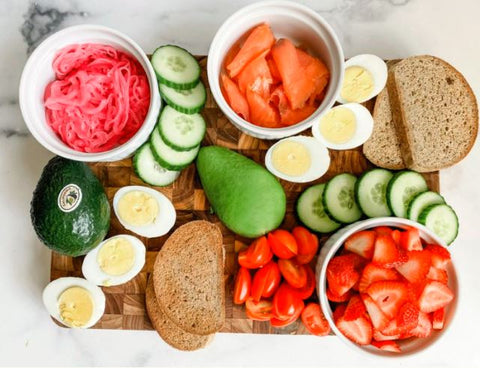 California Avocado Toast Charcuterie Board