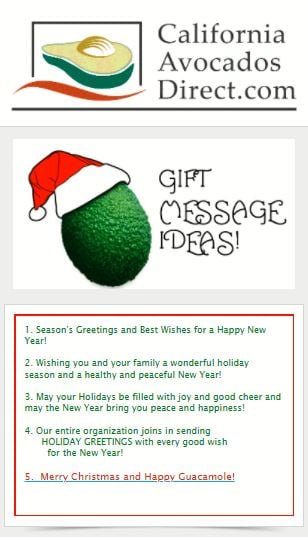 Holiday Gift message ideas