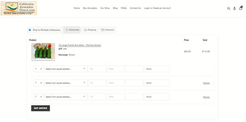 Ship the AVO LOVE  to multiple locations at once with our website's multi-shipper feature.