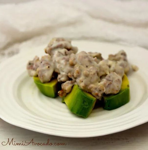 Creamy Reed Avocado with Sausage Gravy