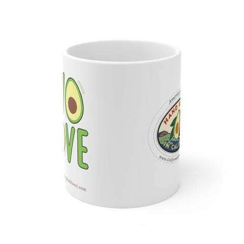 "AVO LOVE/HAND GROWN" Ceramic Mug 11oz