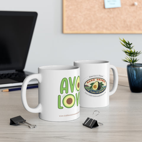 "AVO LOVE/HAND GROWN" Ceramic Mug 11oz