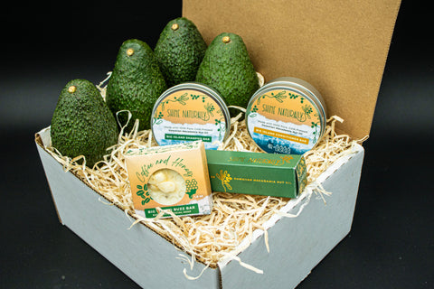 Mauna Loa Skincare Gift Box - 4 Avocados, 1 Face Oil, 1 Soap Bar, 1 Shampoo, 1 Conditioner