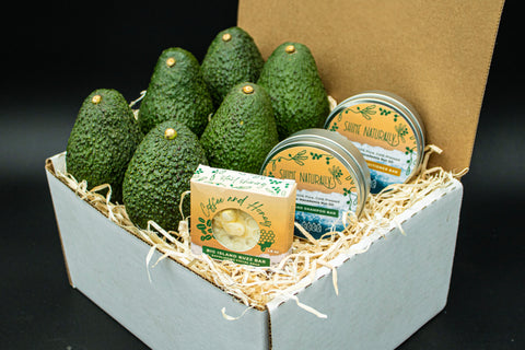 Mauna Loa Skincare Gift Box - 6 Avocados, 1 Soap Bar, 1 Shampoo, 1 Conditioner