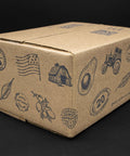 California avocado gift box with rustic farm design and citrus illustrations