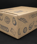 Avocado subscription box with fresh, farm-to-table designs and monthly delivery branding.