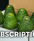 Fresh California avocados in a subscription box, ready for delivery