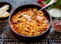 Posole From  Casados Farms New Mexico, 15 oz White or Blue